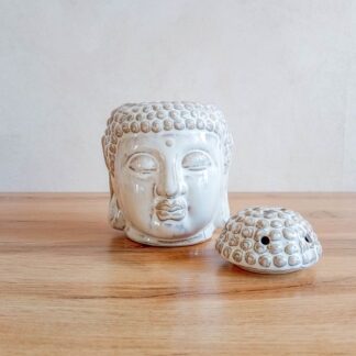 Аромалампа Будда, біла перламутрова 14х10,5х11см