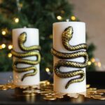 Свічка "Змійка" з соєвого воску