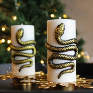 Свічка "Змійка" з соєвого воску